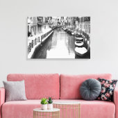 Boote entlang eines Kanals in der italienischen St Leinwanddruck (Insitu (Wohnzimmer))