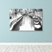 Boote entlang eines Kanals in der italienischen St Leinwanddruck (Insitu (Holzboden))