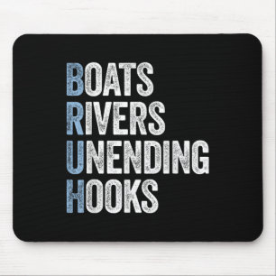 Boote Flüsse Endloser Haken Lustiges Angelgeschenk Mousepad
