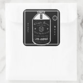 Boote — Growler Jug Black & White Quadratischer Aufkleber (Tasche)