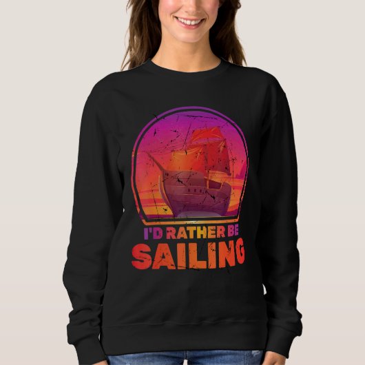 Boote - ich segle lieber - Schiffe - Urlaub - Sweatshirt (Vorderseite)