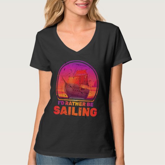 Boote - ich segle lieber - Schiffe - Urlaub - T-Shirt (Vorderseite)