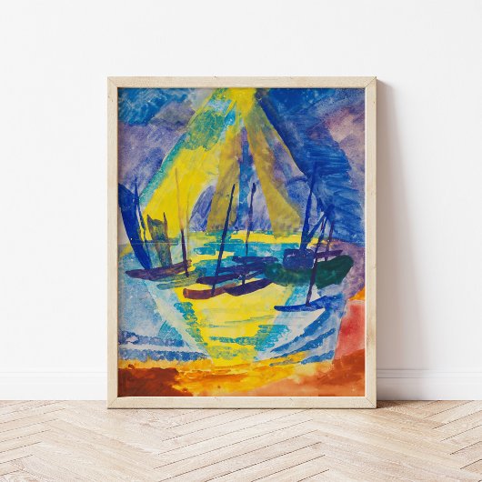 Boote im Abend Sun | Fritz Schaefler Poster