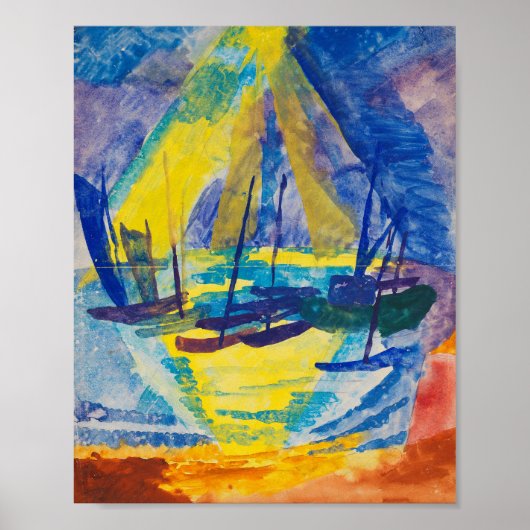 Boote im Abend Sun | Fritz Schaefler Poster (Vorne)