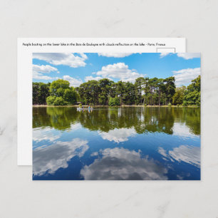 Boote im Bois de Boulogne - Paris Postkarte