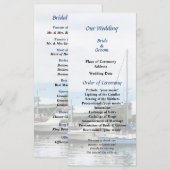 Boote im Bridgetown Barbados Hochzeitsprogramm Programm (Vorne/Hinten)