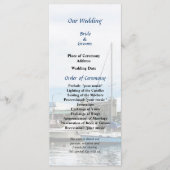 Boote im Bridgetown Barbados Hochzeitsprogramm Programm (Vorderseite)