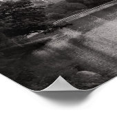 Boote im Central Park NYC Friedlich Black & White Poster (Ecke)