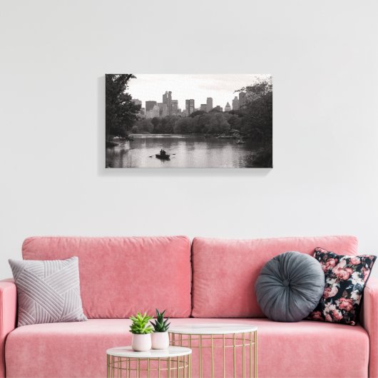 Boote im Central Park NYC (Leinwand) Leinwanddruck (Insitu (Wohnzimmer))