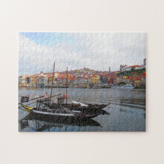 Boote im Douro-Fluss - Porto, Portugal Puzzle (Horizontal)