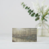 Boote im Hafen 1 Visitenkarte (Stehend Vorderseite)