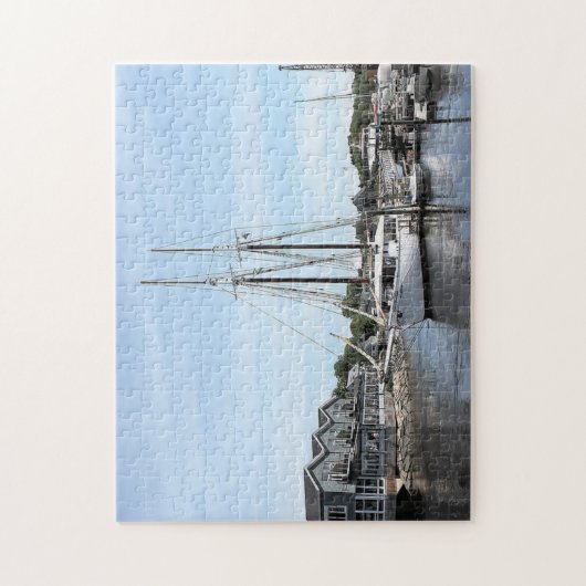 Boote im Hafen Maine Puzzle (Vertikal)