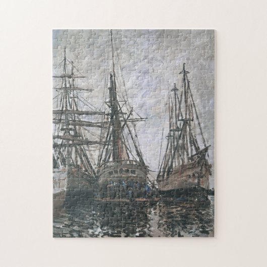 Boote im Hafen Monet Fine Art Puzzle (Vertikal)