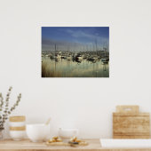 Boote im Hafen Poster (Küche)