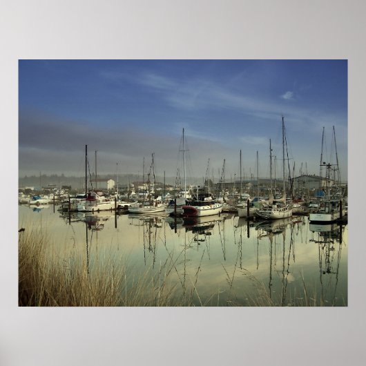 Boote im Hafen Poster (Vorne)