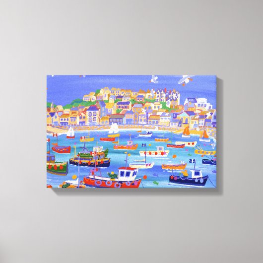 Boote im Hafen, St. Ives Leinwanddruck (Vorderseite)