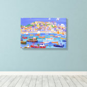 Boote im Hafen, St. Ives Leinwanddruck (Insitu (Holzboden))