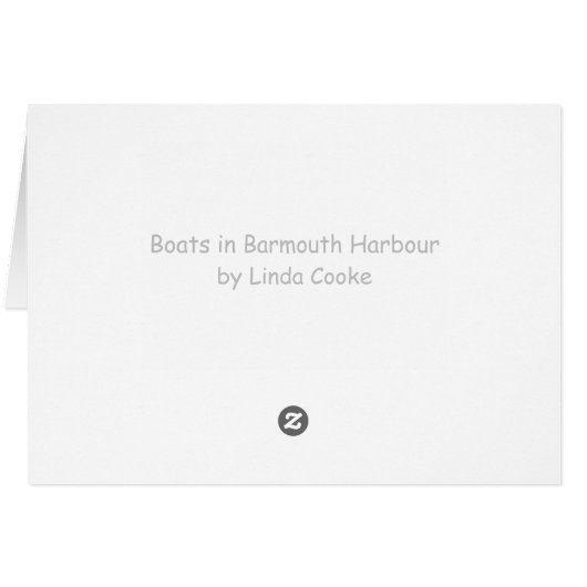 Boote im Hafen von Barmouth (Rückseite Horizontal)