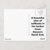 Boote im Hafen von Boston Postkarte (Rückseite)