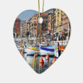 Boote im Hafen von Nizza in Frankreich Keramik Ornament (Links)