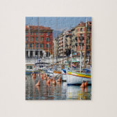 Boote im Hafen von Nizza in Frankreich Puzzle (Vertikal)