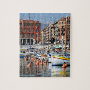 Boote im Hafen von Nizza in Frankreich Puzzle