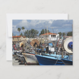 Boote im Hafen von Paphos Postkarte