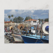 Boote im Hafen von Paphos Postkarte (Vorderseite)