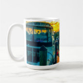 Boote im HafenSunset Kaffeetasse (Links)