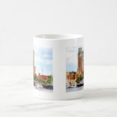 Boote im Innenhafen Baltimore MD Kaffeetasse (Mittel)