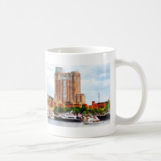 Boote im Innenhafen Baltimore MD Kaffeetasse (Rechts)