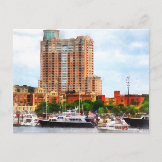 Boote im Innenhafen Baltimore MD Postkarte (Vorderseite)