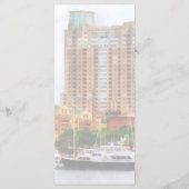 Boote im Innenhafen Baltimore MD Wedding Menu Menükarte (Rückseite)