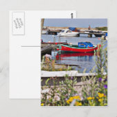 Boote im kleinen Hafen angedockt Postkarte (Vorne/Hinten)