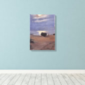 Boote im Mondlicht am South Beach, Anna Ancher Leinwanddruck (Insitu (Holzboden))