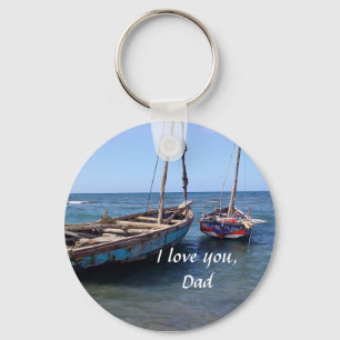 Boote im Ozean, "Ich Liebe dich, Vater" Schlüssela Schlüsselanhänger