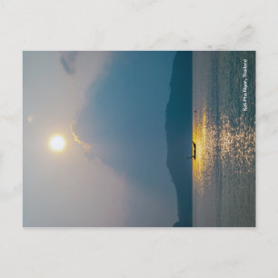 Boote im Sonnenuntergang, Koh pha ngan Postkarte