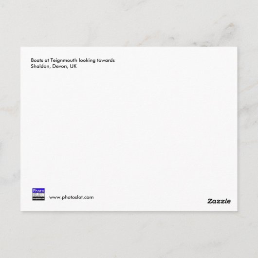 Boote im Teignmouth Devon UK Postkarte (Rückseite)