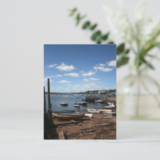 Boote im Teignmouth Devon UK Postkarte (Stehend Vorderseite)