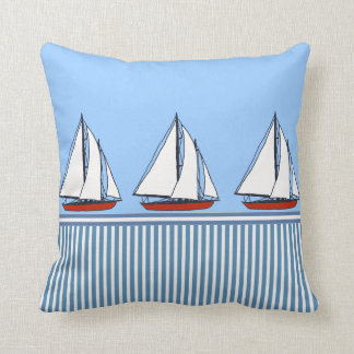 Boote im Vintage-Stil, nautische Streifen, Kissen, Kissen