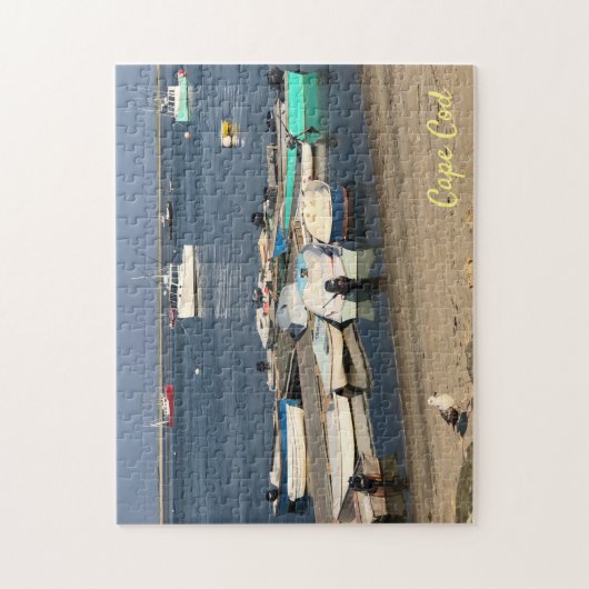 Boote im Wasser, Chatham, Cape Cod, Massachusetts Puzzle (Vertikal)