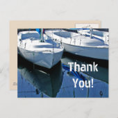 Boote im Yachthafen Vielen Dank Postkarte (Vorne/Hinten)