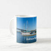 Boote im York River durch Yorktown Kaffeetasse (Vorderseite Links)
