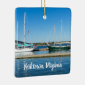 Boote im York River durch Yorktown Keramikornament (Rechts)