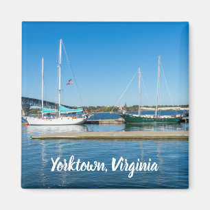 Boote im York River durch Yorktown Magnet