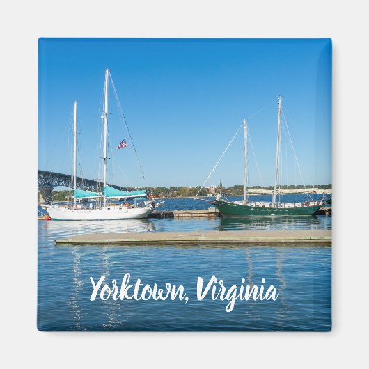 Boote im York River durch Yorktown Magnet (Vorne)