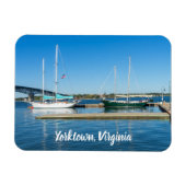 Boote im York River durch Yorktown Magnet (Horizontal)
