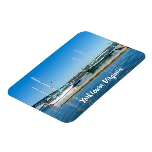Boote im York River durch Yorktown Magnet (Linke Seite)