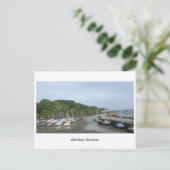 Boote in Aberdour Hafen bei Ebbe Postkarte (Stehend Vorderseite)