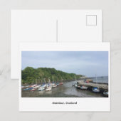 Boote in Aberdour Hafen bei Ebbe Postkarte (Vorne/Hinten)